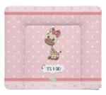  Babastar puha pelenkázó lap 85*75 cm - It's a girl ! zsiráf rózsaszín - babastar