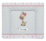  Babastar puha pelenkázó lap 85*75 cm - It's a girl ! zsiráf szürke