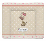  Babastar puha pelenkázó lap 85*75 cm - It's a girl ! zsiráf bézs