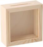 Atmowood Fából készült, keretbe foglalt pénzes doboz kis méretben (PZ283M)