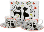 Duo Gift Porceláncsésze+alj, 280ml, 2 személyes, dobozban, Etno Cats New