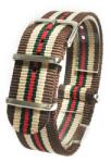  Curea Universală Nylon Albastru cu Roșu - 20/22 mm - Stil Militar și Confort pentru Ceasul Tău (5387)