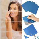 MyStyle Set Stickere Auto-Adezive Design Patrat Silver - Oglinzi Decorative Luxury Home 9 bucati/set