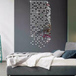 MyStyle Set Oglinzi Design Patrat - Oglinzi Decorative Acrilice 4/4 Silver 100 buc