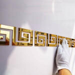 MyStyle Set Oglinzi din PVC Design Versace - Oglinzi Decorative Acrilice Gold Plated - Luxury Home 10 bucati/set