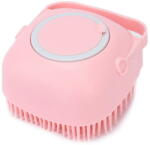  SMARTECH Burete de baie din silicon cu dozator, Mini Soft Brush, reutilizabilla, pentru adulti, copii, animale de companie, Roz