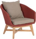 Bizzotto Piros-bézs kötött kerti szék Bizzotto Coachella (BI-0804778)
