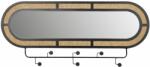 White Label Fekete fém akasztó tükörrel WLL AIDA 55 x 120 cm (8100047)