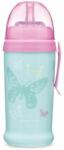 Canpol babies Преходна чаша със сламка Canpol - Butterfly, Зелена, 350 ml (56/515_tur)