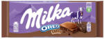 Milka Oreo Choco alpesi tejcsokoládé kakaós krém, kakaós keksz-100g - koffeinzona