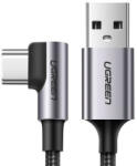 UGREEN angle cable USB - USB Type C 2m 3A gray (50942)