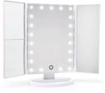 Easy Home PL-22 összecsukható asztali kozmetikai tükör LED világítással 3 db nagyító tükörrel (EH_819743)