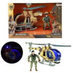 Toi-Toys Elicopter militar Toi-Toys 27 cm cu sunete lumini si soldat inclus (TT15611A_Initiala)