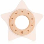 Kikkaboo Silicone and Wood Teether Star гризалка Pink