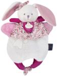 Doudou Iepuraș de pluș pentru teatru de păpuși Doudou Amusette 3în1 Doudou et Compagnie roz 30 cm de la 0 luni (DC3825)