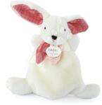 Doudou Iepuraș de pluș Bunny Happy Boho Doudou et Compagnie roz 17 cm în amabaj cadou de la 0 luni (DC3882)