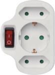 EMOS elosztó adapter 3x (2x2p, 1x2p+pe) kapcsolóval