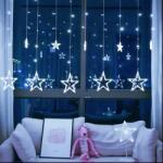  Led Коледна украса с 12 звезди, бели ip44 lw61