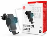 Hama szellőzőrácsba illeszthető vezeték nélküli autós töltő/tartó - 10W - HAMA FC-10 Motion Wireless Car Charger - fekete (201678)