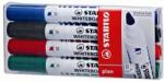 STABILO Set de markere pentru tablă, 1-5 mm, tăiate, STABILO Plan, 4 culori diferite (643/4PL)