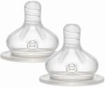 NIP Силиконови биберони с широко гърло NIP - flow S, 0 м+, 2 броя (4000821330306) - ozone