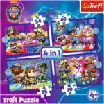 Trefl Hit Puzzle 4v1 - Salvare eroi / Mai multe PAW PATROL: THE MIGHTY MOVIE 2023 (34621) Puzzle