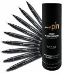 uni Rajzmarker készlet, UNI PIN "Tube", 9 különbözõ vonalvastagság, fekete (9 db) (TUPINTUBE)