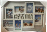 P&O FAMILY többképes fali műanyag fényképkeret - antik fehér -62x42 cm (ARYCA060)