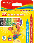  Zsírkréta készlet 8x90mm 12 db/bliszter Keyroad Wax Crayon vegyes színek (KR971303)