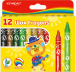  Zsírkréta készlet 11x100mm 12 db/bliszter Keyroad Wax Crayon vegyes színek (KR971305)