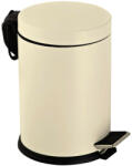 Eformetal Galvanizált acél pedálos szemetes, kivehető műanyag vödörrel, krém színű, 5L (813KR)