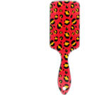 Global Fashion Perie pentru păr, dreptunghiulară, imprimeu leopard, roșie