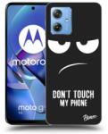 Picasee Husă neagră din silicon pentru Motorola Moto G54 5G - Don't Touch My Phone