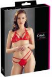 Cottelli Collection - nyitott, csipke melltartó szett (piros) (22112543051) - sexshopcenter