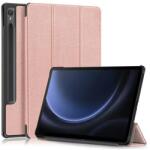 Gigapack Tok álló, bőr hatású (aktív FLIP, oldalra nyíló, TRIFOLD asztali tartó funkció, S Pen tartó) ROZÉARANY Samsung Galaxy Tab S9 FE WIFI (SM-X510), Samsung Galaxy Tab S9 FE LTE (SM-X516) (GP-149333)