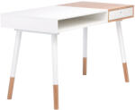 Woodman Fehér íróasztal Woodman Sonnenblick tölgyfa alappal 120x60 cm (186003001084)