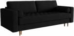 Micadoni Fekete bársony háromszemélyes kanapéágy MICADONI Gobi 225 cm (MIC3SF44F1GOBI9)