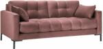Micadoni Rózsaszín bársony háromszemélyes kanapé MICADONI MAMAIA 177 cm (MIC_2S_F1_MAMAIA4)