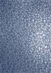  Hârtie decorativă metalizată albastru marine - dantelă argintie 18x25 5 buc