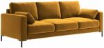 Micadoni Sárga bársony háromszemélyes kanapé MICADONI JADE 220 cm (MIC3S51F1JADE2)