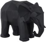 Time for home Fekete dekoratív Origami Elefánt szobrocska (PT3433BK)