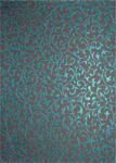  Hârtie decorativă metalizată pietra inchis - dantelă turcoaz 56x76 1 buc
