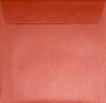 Fedrigoni Plicuri perlă decorativă metalizată pătrate K4 17x17 HK Sirio Red Fever roșu 125g