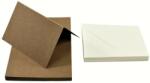  Set de hârtie ecologică simplă decorativă Kraft EKO PLUS 340g maro cu pliere + plicuri C6 Munken ecru buc. 25