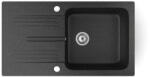  Gránit mosogató NERO Malta + dugókiemelő (fekete)