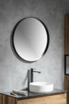SAPHO Notion kerek fürdőszobai tükör 70 cm, matt fekete kerettel NT700 (NT700)