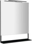 SAPHO Erupta tükör MDF polccal és LED világítással 100x80x12 cm, matt fekete ERU340 (ERU340)