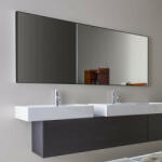 Laufen Frame 25 keretes tükör 150x70 cm, világítás nélkül, matt fekete H4474099004501 (H4474099004501)