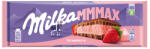 Milka alpesi tejcsokoládé eperízű töltelékkel - 300g - koffeinzona