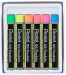 Pentel Set cretă pastel cu ulei, phn-f6 pentel, 6 buc, fluorescent (PHN-F6)